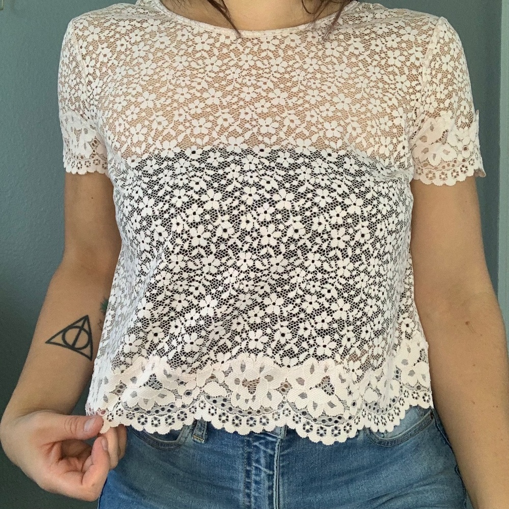 Lacy, Light Pink Top
